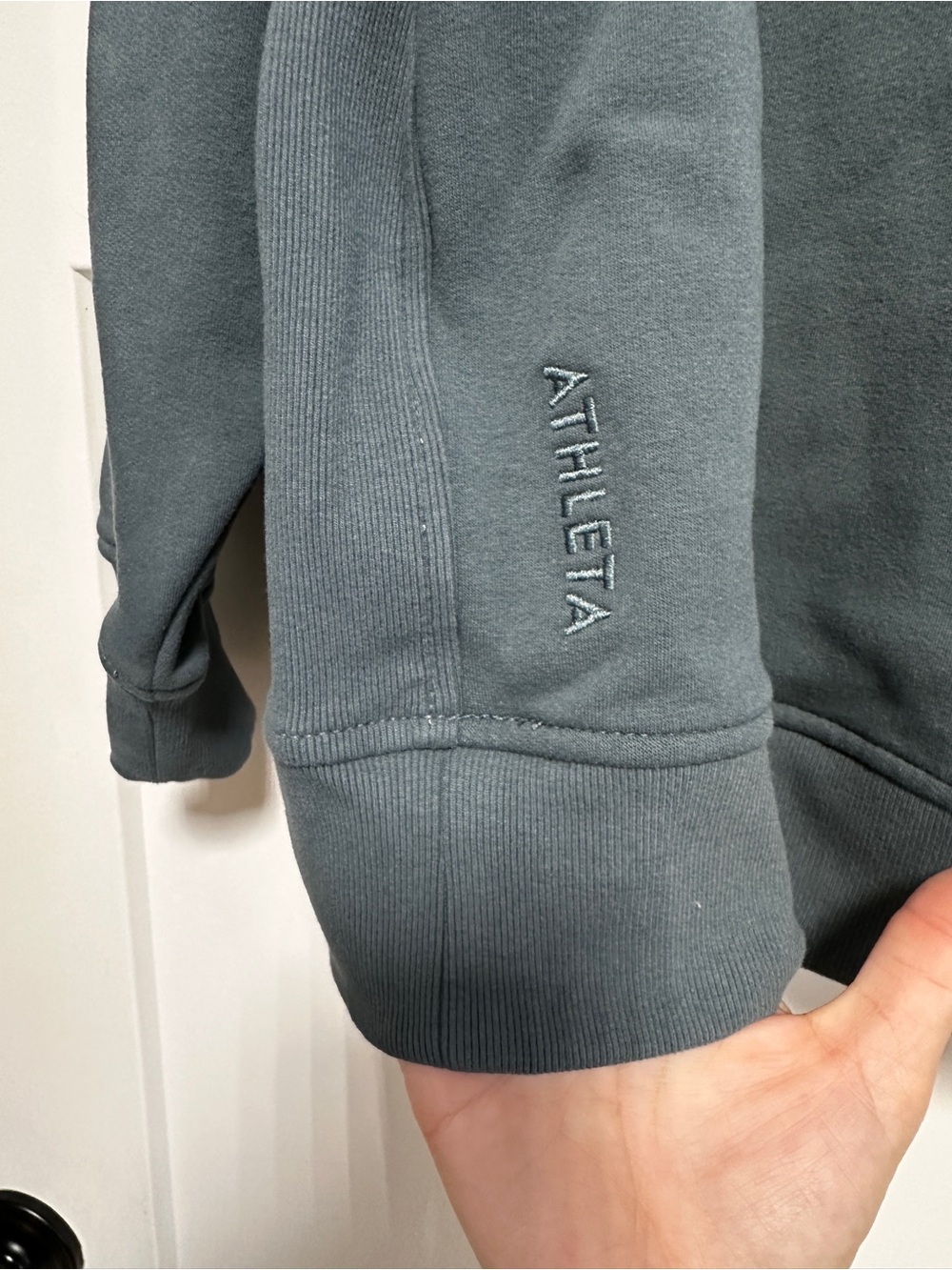 Athleta Forever Fleece 1/4 Zip Sweatshirt Oversized Pullover Size S - Picture 7 of 11